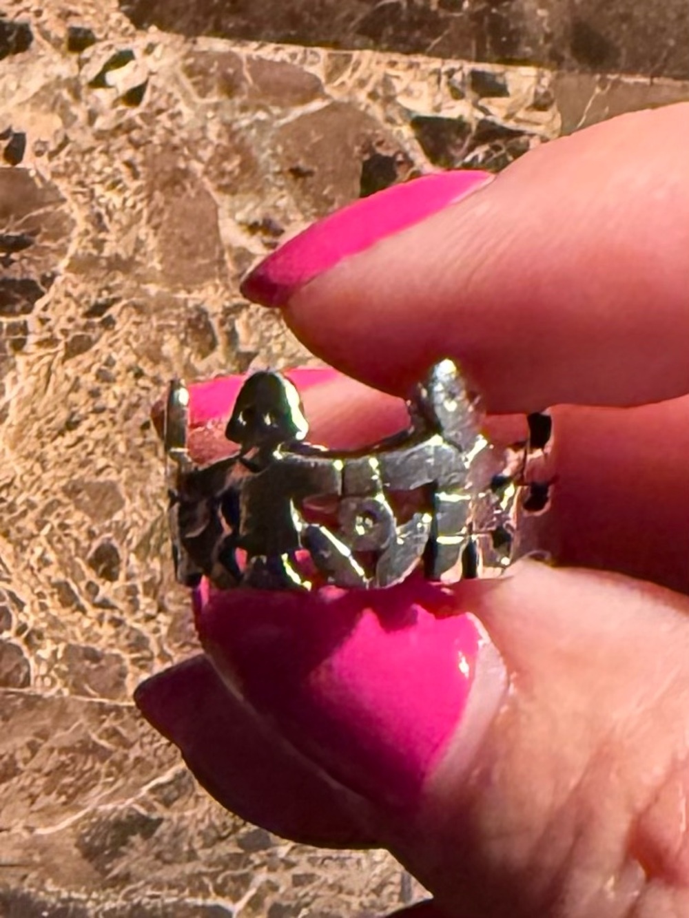 James Avery Silver Family Silhouette Ring